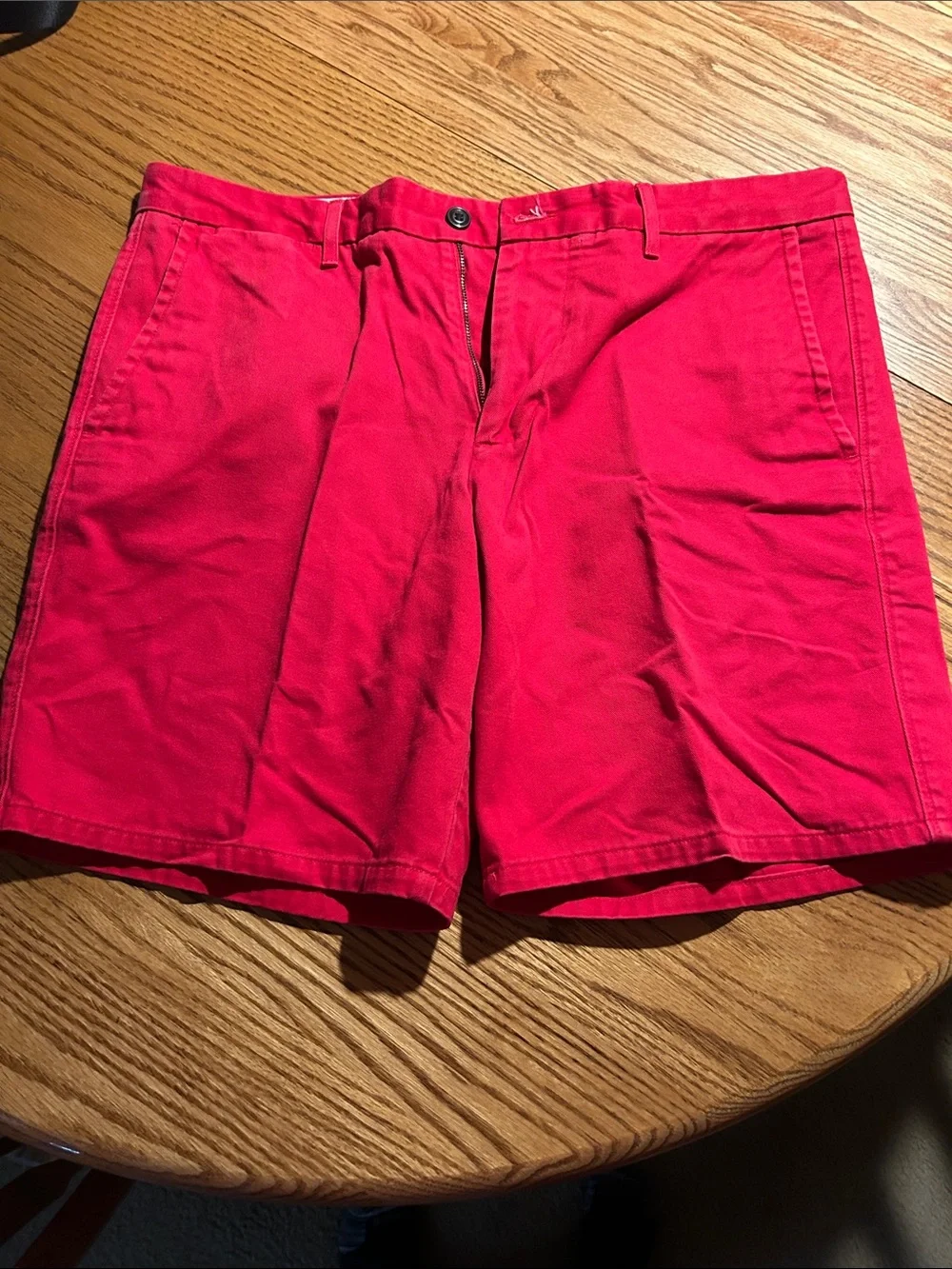Men's Red Shorts with Embroidered Wisconsin Badgers Logo Dockers brand size 36